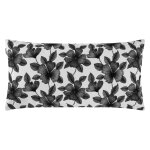 Housse de coussin 55x110 cm blanc et noir