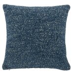 Housse de coussin bleu marine mouchet jaune ple 40x40