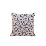 Housse de coussin en coton bleu 40x40 cm