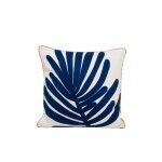 Housse de coussin en coton bleu 40x40 cm