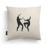 Housse de coussin coton noir dantza 40x40 cm