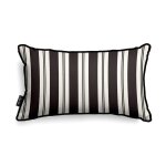 Housse de coussin en coton et polyester noir et blanc 30x50