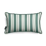 Housse de coussin en coton et polyester vert et blanc 30x50 Housse de coussin en coton et polyester vert et blanc 30x50