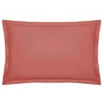 Housse de coussin en coton rose 50x70cm
