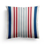 Housse de coussin en coton rouge, blanc, bleu 40x40