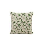 Housse de coussin en coton vert 40x40 cm