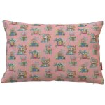Housse de coussin extérieur motif temples rose 40x60 cm Housse de coussin extérieur motif temples rose 40x60 cm