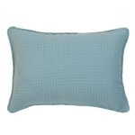 Housse de coussin gaze de coton bleu minéral 50x70 cm Housse de coussin gaze de coton bleu minéral 50x70 cm