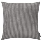 Housse de coussin gros velours cotel anthracite 60x60 cm