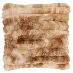 Housse de coussin imitation fourrure beige 40x40 Housse de coussin imitation fourrure beige 40x40