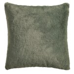 Housse de coussin imitation fourrure vert sauge 40x40 Housse de coussin imitation fourrure vert sauge 40x40