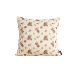 Housse de coussin jacquard 100 % coton rouge 45x45 cm