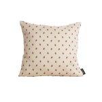 Housse de coussin jacquard 100 % coton rouge 45x45 cm
