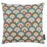 Housses de coussin jacquard motif art dco vert jade 40x40 - lot de 2