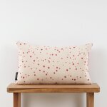 Housse de coussin jacquard r�versible multicolore 30x50cm