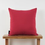 Housse de coussin jacquard rversible rouge 45x45cm