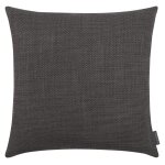 Housse de coussin jacquard uni anthracite 60x60