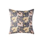Housse de coussin en lin bleu 40x40 cm