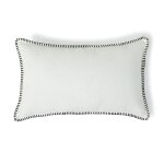 Housse de coussin lin lav blanc & noir 50x30