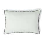 Housse de coussin lin lav blanc & noir 60x40