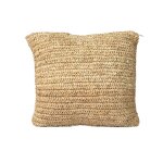 Housse de coussin en raphia naturel 40x40 cm