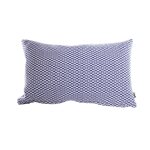 Housse de coussin rectangulaire en coton bleu et blanc 30x50
