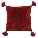 Housse de coussin rouge 45x45 cm