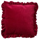 Housse de coussin rouge 45x45 cm - couleur unie