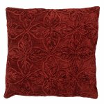 Housse de coussin rouge 45x45 cm - fleuri Housse de coussin rouge 45x45 cm - fleuri