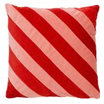 Housse de coussin rouge 45x45 cm - rayé Housse de coussin rouge 45x45 cm - rayé
