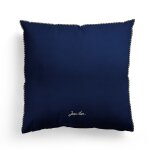 Housse de coussin en velours bleu 40x40