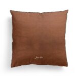 Housse de coussin en velours marron noisette 40x40 cm