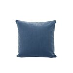 Housse de coussin en velours mat bleu 40x40 cm