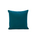 Housse de coussin velours mat au tissage dense bleu 40x40 cm
