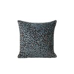 Housse de coussin en viscose bleu 40x40 cm