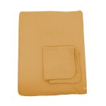 Housse de matelas � langer et langes coton moutarde