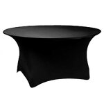 Housse noire pour table de réception - 122x122x74cm Housse noire pour table de réception - 122x122x74cm