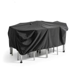 Housse de table de jardin noir 170cm Housse de table de jardin noir 170cm