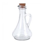 Huilier en verre transparent avec bouchon lige 300ml