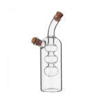 Huilier vinaigrier 2 - en - 1 en verre bouchons lige h19, 5cm