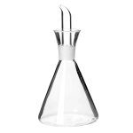Huilier ou vinaigrier conique en verre transparent anti goutte 250ml