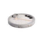 Jardin zen rond 24 cm bton gris