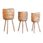 Jardinière en bambou marron 34x34x69 cm Jardinière en bambou marron 34x34x69 cm