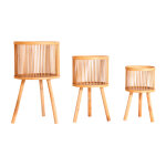 Jardinière en bambou marron 37x37x68 cm Jardinière en bambou marron 37x37x68 cm