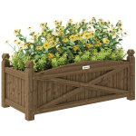 Jardinire en bois carr potager extrieur bois marron fonc