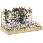 Jardinire extrieure 3 treillis modulable effet bois naturel