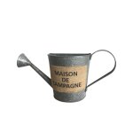Jardinire extrieure murale porte plante arrosoir zinc gris 50cm