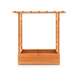 Jardini�re orange avec treillis en bois 110 x 44 x 113, 5cm