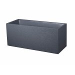 Jardinière rectangulaire 100x40x44 cm en polypropylène anthracite Jardinière rectangulaire 100x40x44 cm en polypropylène anthracite