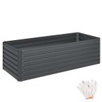 Jardini�re sur�lev�e 880l de capacit� en acier galvanis� 200x80x56cm